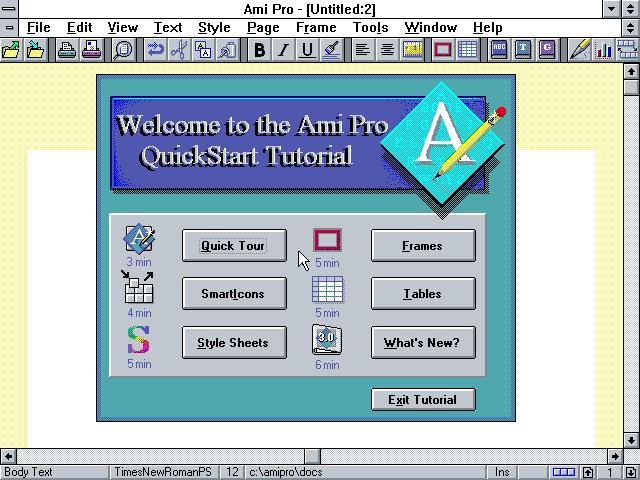 Ami Pro 3.0 - Tutorial